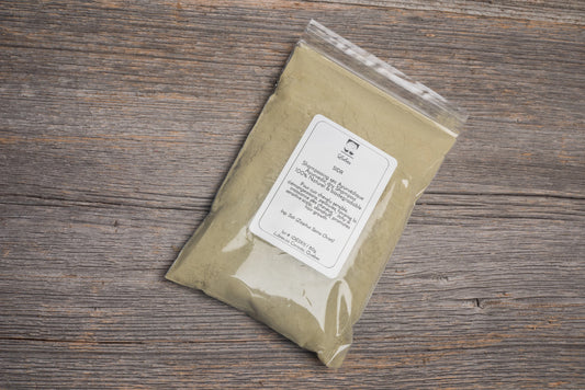 Sachet de poudre de Sidr de la marque Lubies Soins Naturels au Québec.